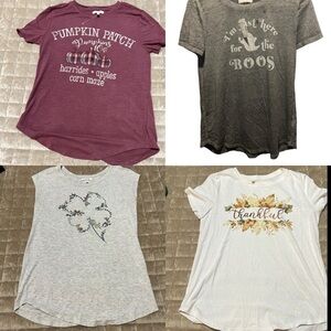 maurices lot #5. 4 super soft seasonal tshirts!